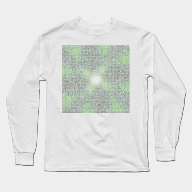 Green Maze pattern Long Sleeve T-Shirt by ngmx